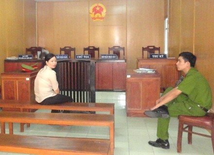 Bị cáo Hiền tại phiên tòa